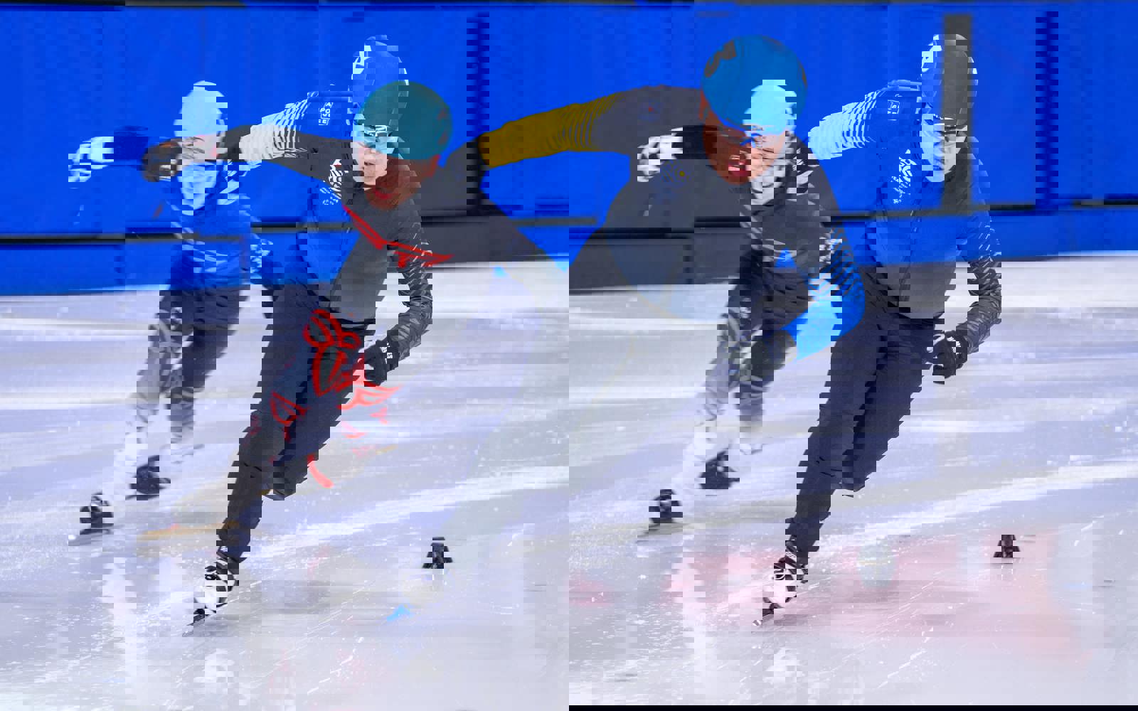 Special Olympics BC speed skating athlete competes during the 2024 Special Olympics Canada National Winter Games in Calgary.